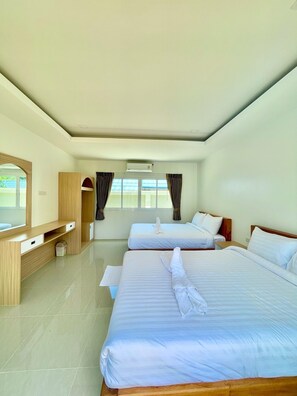 Family Villa, Private Bathroom, Pool View | Free WiFi, bed sheets