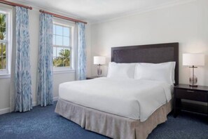 Primary bedroom features a king bed and full ensuite bathroom. - Harborside Resort - Two Bedroom Small - Full Resort Access (Paradise Island)