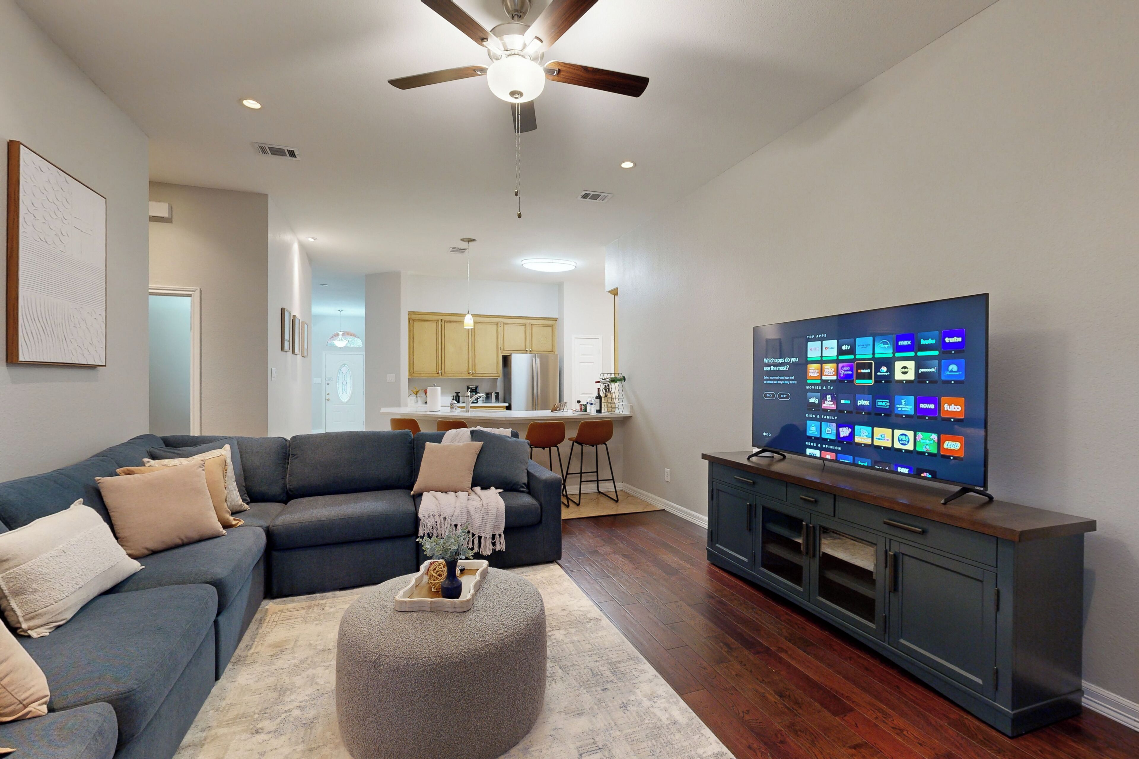 TV, fireplace, table tennis