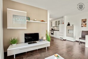 Living area - Apartment 2-07 Drei Grenzen Vineyard View with Wi-Fi and Vineyard Views (Bad Bellingen)