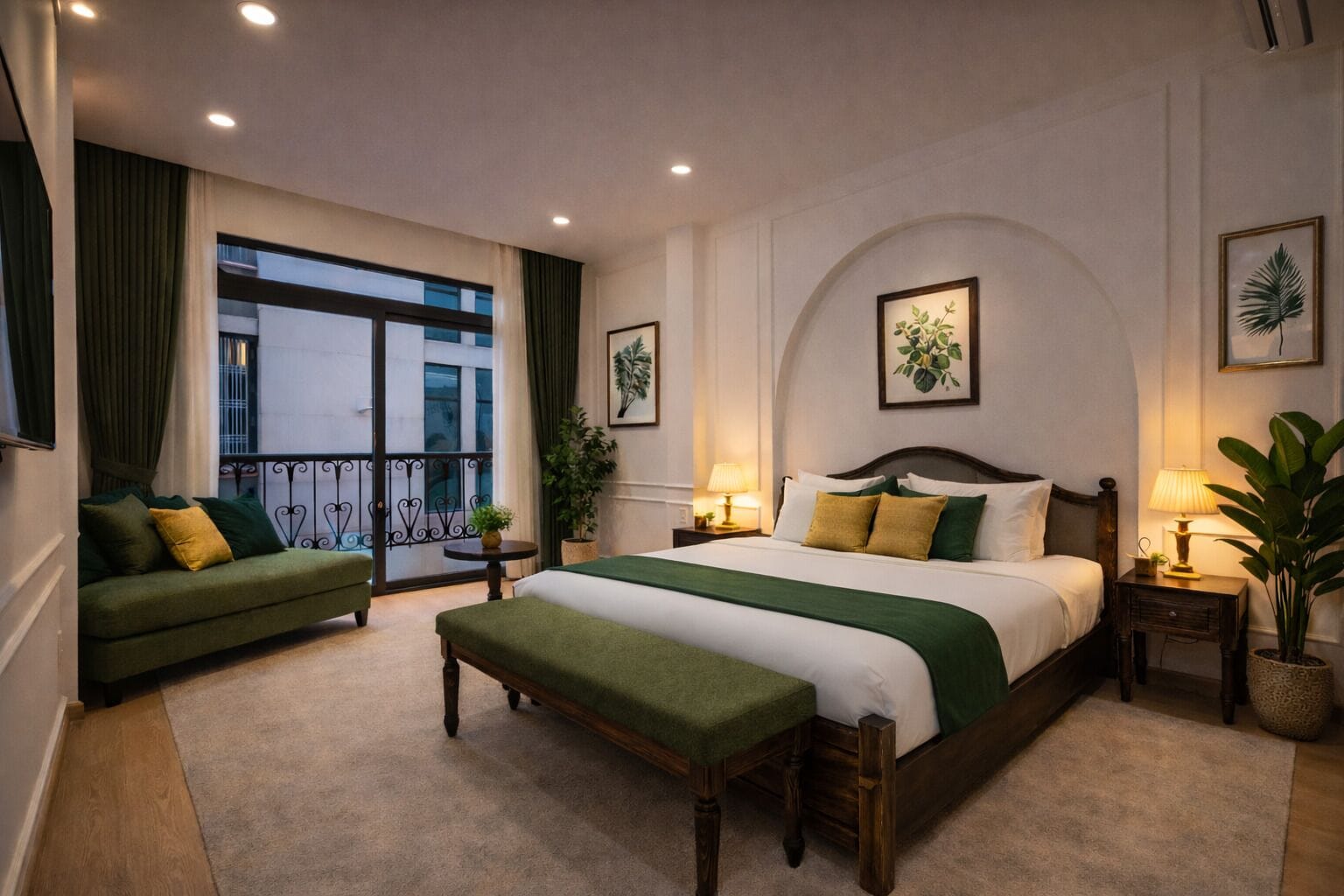 Deluxe Studio, 1 Queen Bed, City View | In-room safe, desk, laptop workspace, blackout drapes