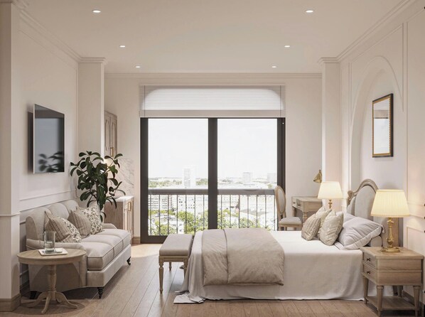 Deluxe Studio, Bathtub, City View | City view - Laverne Boutique - D1 City Center (District Tan Dinh)
