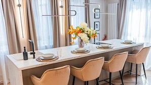 Dining - Pink Perfection -  1 Bedroom Designer Apartment in Bucharest (București)