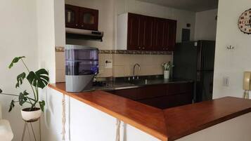 Comfort Apartment, Balcony, City View | Private kitchen