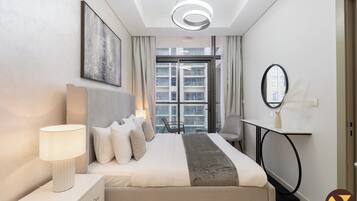 Luxury Apartment, Balcony, Pool View | In-room safe, iron/ironing board, cribs/infant beds, free WiFi