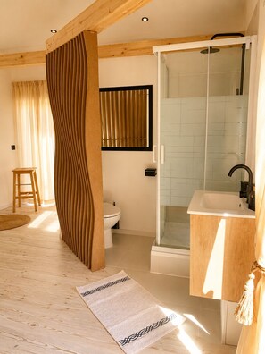 Shower, hair dryer, towels, soap - L'Oliveraie Quiet villa with pool at the gateway to the Luberon. (Pertuis)