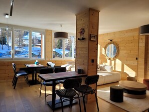 Dining - Modern apartment 8 pax, 3 bedrooms, parking, slope view (Pra-Loup)