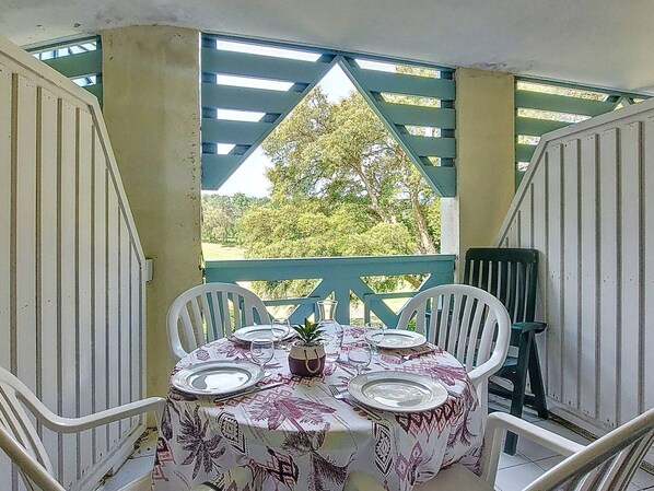 Outdoor dining - Comfortable apartment for 4 near golf (Moliets-et-Maa)