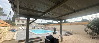 Petit Mas at Arlett next to vineyards