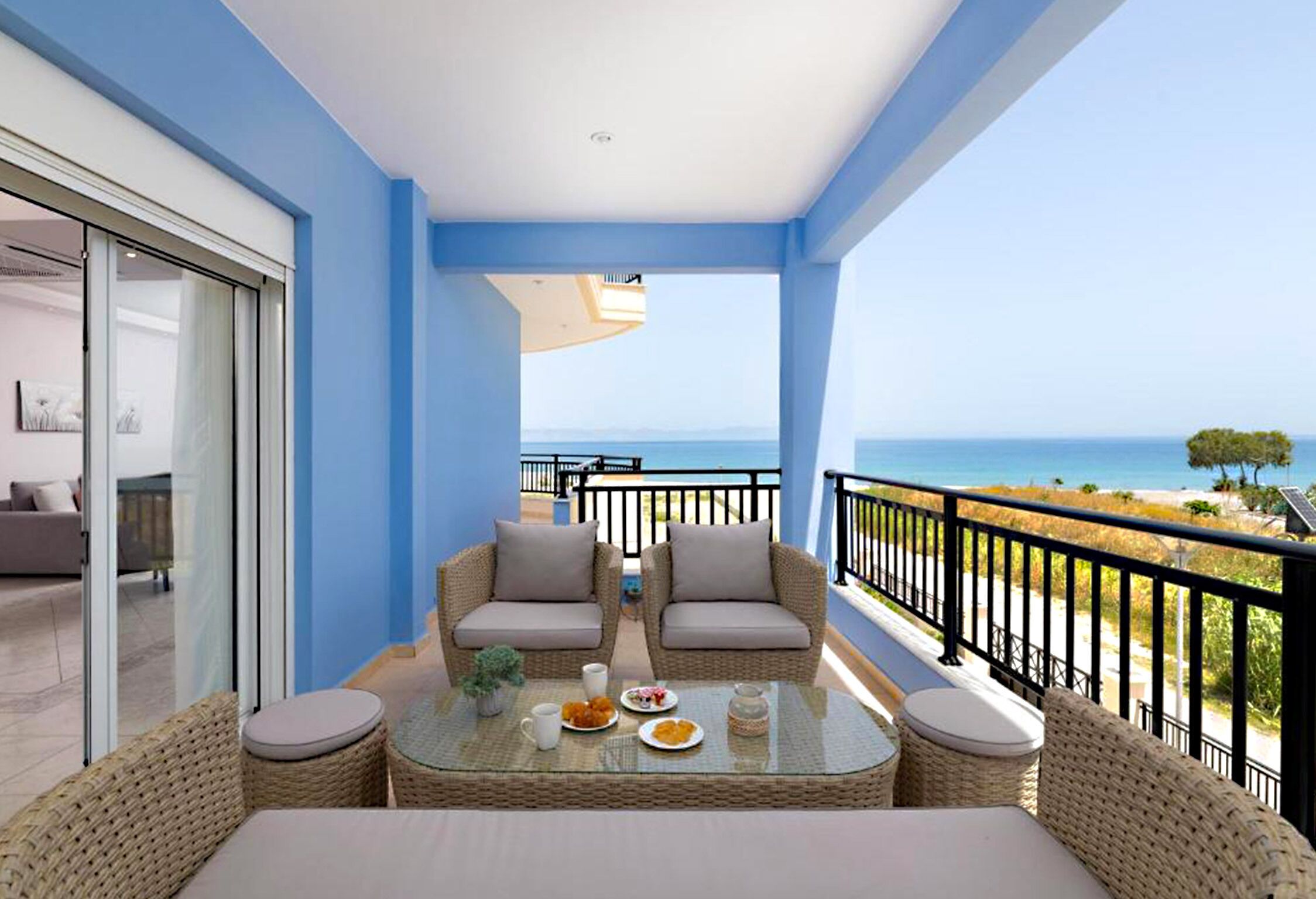 Vila Deluks, 3 kamar tidur, balkon, pemandangan pantai | Pemandangan balkon