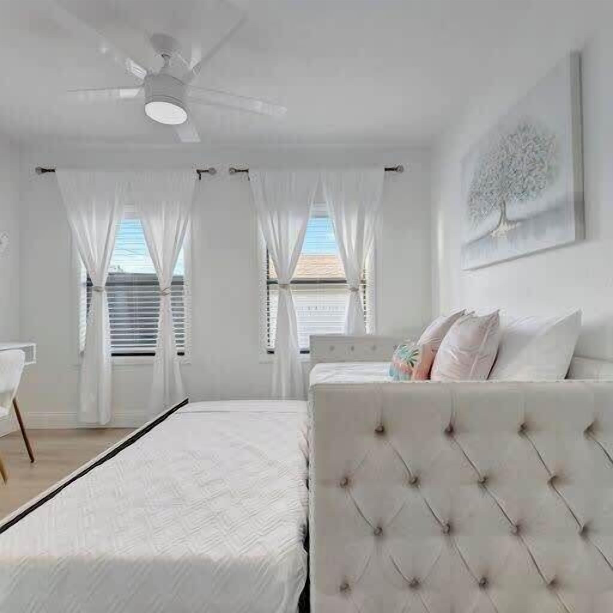 2 bedrooms, iron/ironing board, travel crib, WiFi