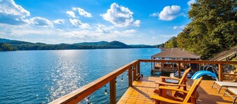 The Lakeview: Best Views on Tillery, Sleeps 16, Private Dock with Slide