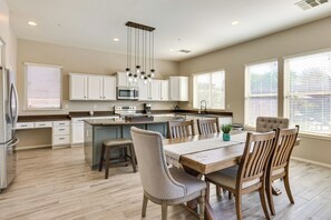Fridge, microwave, stovetop, dishwasher - Sports & Sun: Goodyear Home w/ Pool Near Stadiums (Goodyear)