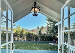 Terrace/patio - QUEENIE - Historic Queen Anne Victorian Estate 4-BD house in Los Alamos (Los Alamos)