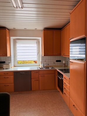 Private kitchen - Charming apartment Roding with 3 bedrooms (Roding)