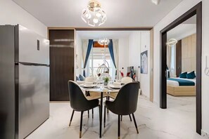 Desk, iron/ironing board, WiFi, bed sheets - A Heaven of Delights l Private Pool l Rooftop View (Dubai)