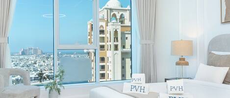 Luxury Apartment, Sea View | In-room safe, blackout drapes, soundproofing, iron/ironing board