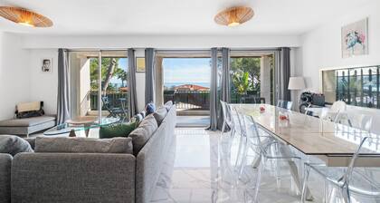 Modern villa at Cap d'Antibes with sea view and quick access to La Garoupe