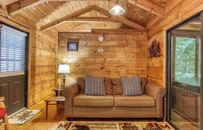 Living area - Cozy 1-Bedroom Shack with Hot Tub & Porch (Sevierville)