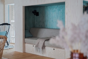 Fireplace, books