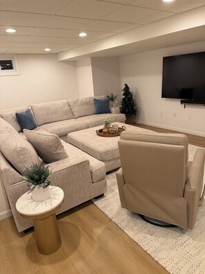 Living area - Luxury World Cup Escape–Beautiful home w/Pool & Hot Tub - 9 miles from Gillette! (Mansfield)