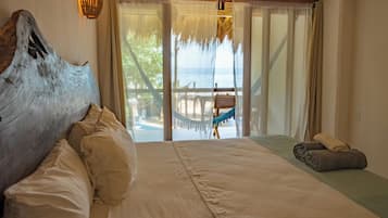 Room Three (Comfort, terrace, hammock, and sea view) | View from room