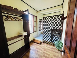 Superior Triple Room, City View | Bathroom | Shower, hair dryer, towels, soap