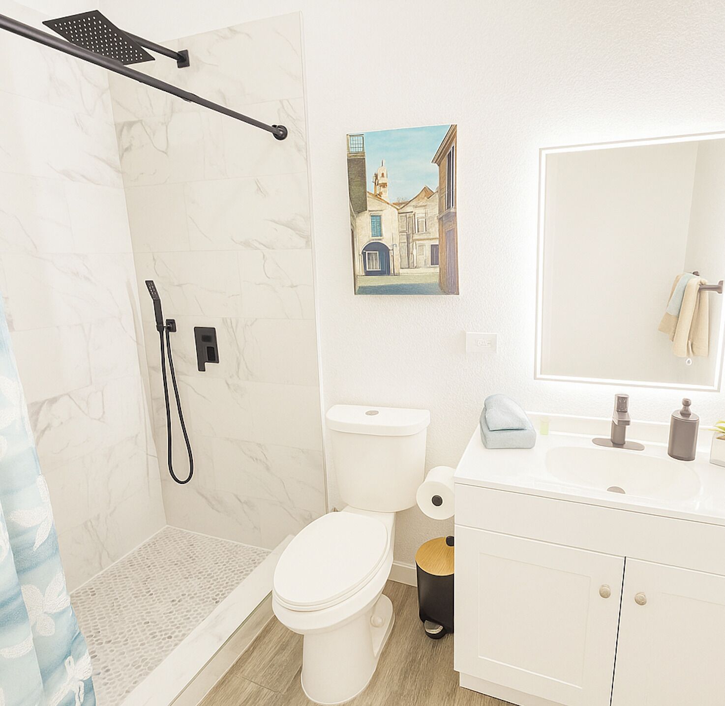 Towels, soap, toilet paper