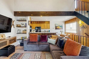TV, fireplace - Lake Tahoe Adventure Base! Townhome w/ Pool Access (Kings Beach)