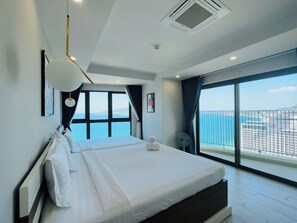 Panoramic Apartment, Balcony, Beach View | Premium bedding, desk, laptop workspace, blackout curtains - Apartment With Balcony (Nha Trang)