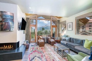 TV, fireplace - NEW! Ski-In/Out Luxury Retreat • Panoramic Mountain Views • Steps to Gondola (Mountain Village)
