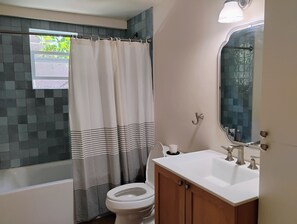 Shower, towels, soap