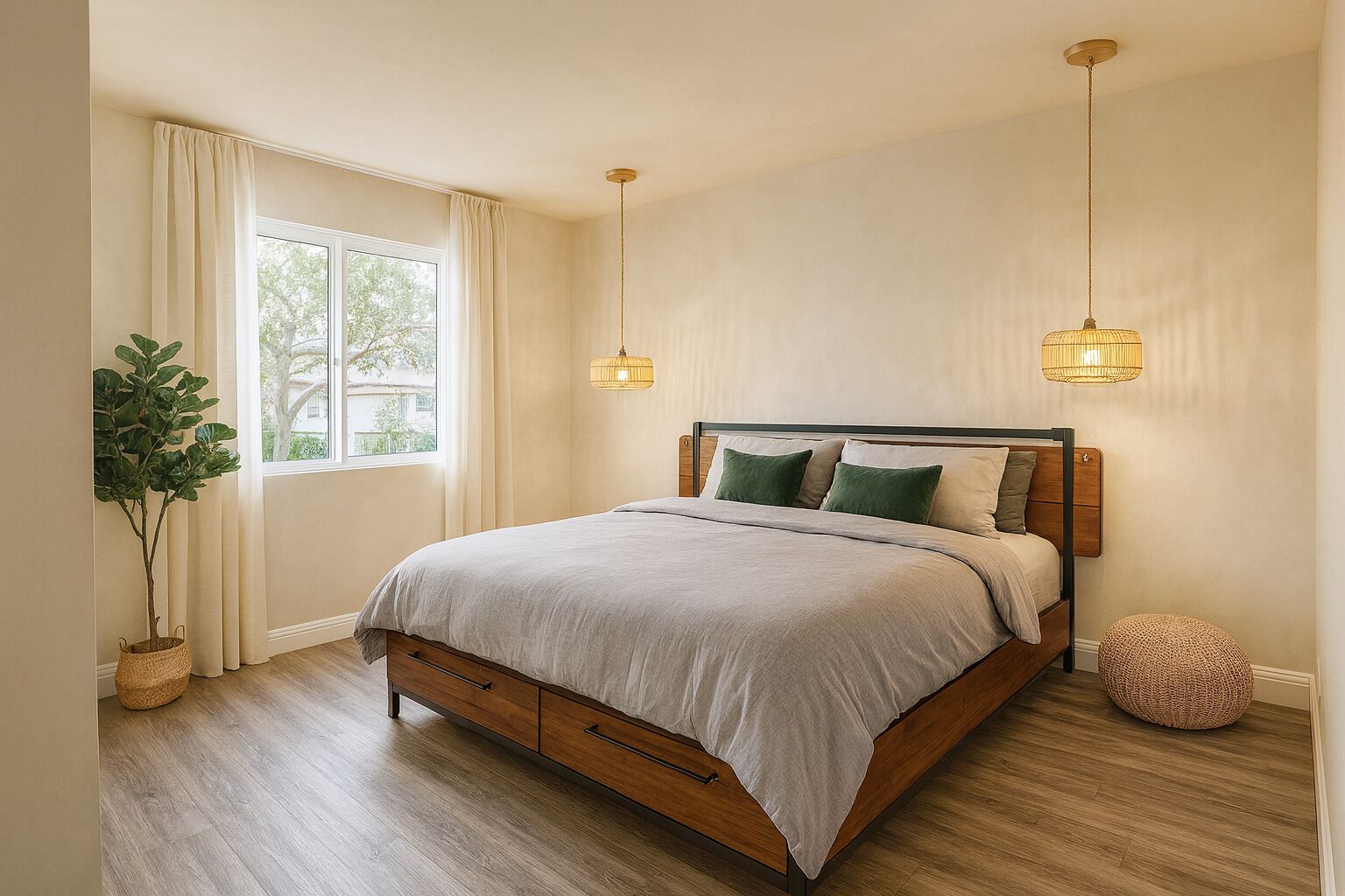 3 habitaciones, tabla de planchar con plancha, internet y ropa de cama 