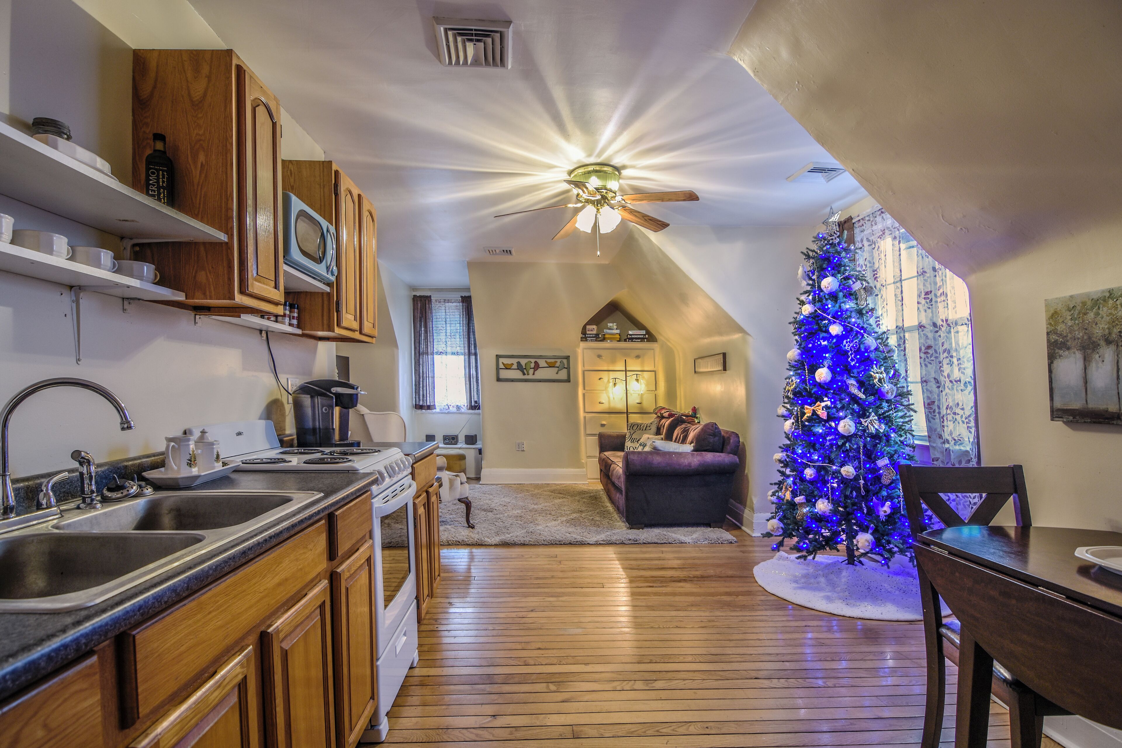 Microondas, horno y placa de cocina