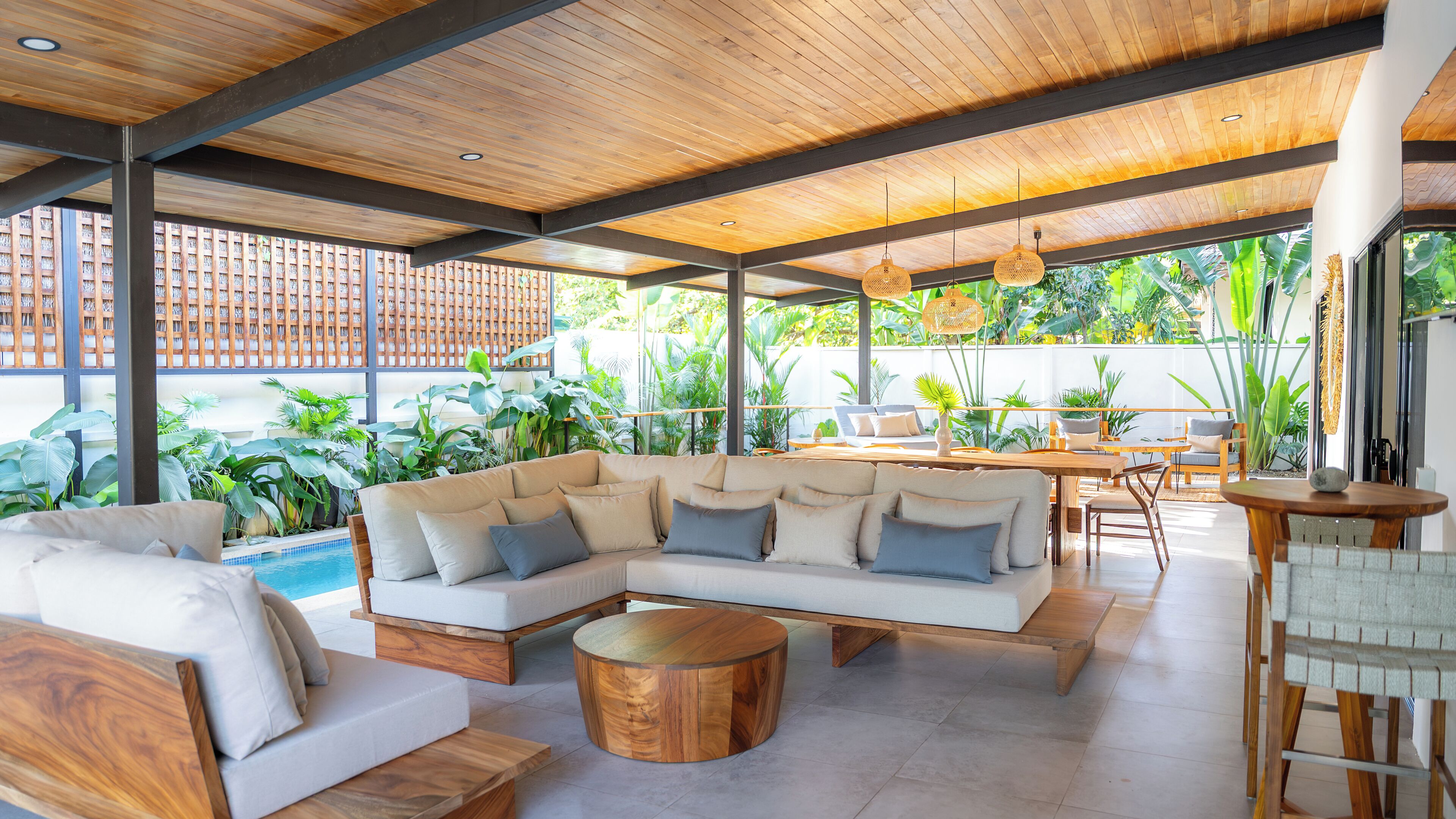 The perfect terrace for sunset cocktails and morning yoga