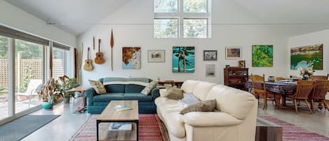 TV, DVD player, books