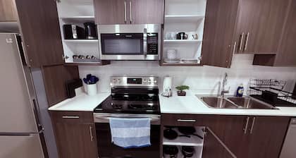 New & Modern Cozy Suite with Full Kitchen