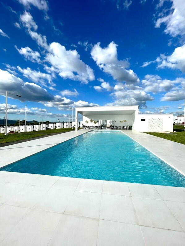 Pool - Cozy 2-bedroom house in peaceful Conacaste with AC (Conacaste)