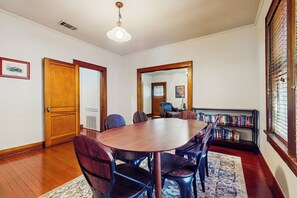 Dining - Walkable 1900s Home w/ Porch in Downtown Buda (Buda)