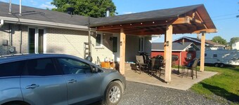 Country house. Loft with 2 bedrooms, 3 beds, bathroom and living room