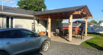 Country house. Loft with 2 bedrooms, 3 beds, bathroom and living room