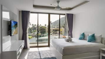 Family Apartment, Hill View | In-room safe, desk, laptop workspace, blackout curtains