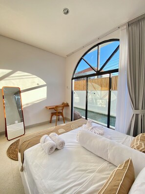 Biệt thự Deluxe, 2 phòng ngủ, quang cảnh hồ bơi | Quang cảnh từ phòng