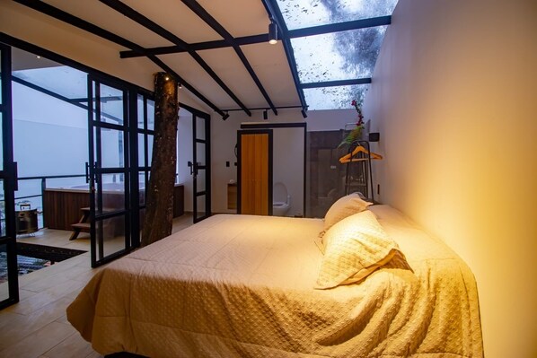 1 sovrum och sängkläder