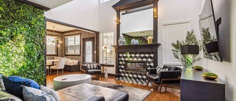 Smart TV, fireplace, offices