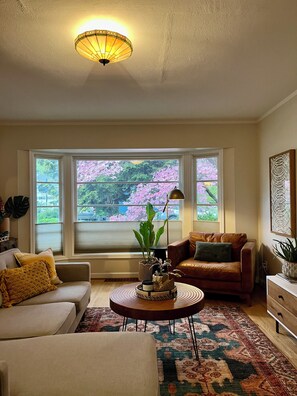 Smart TV, fireplace, computer monitors