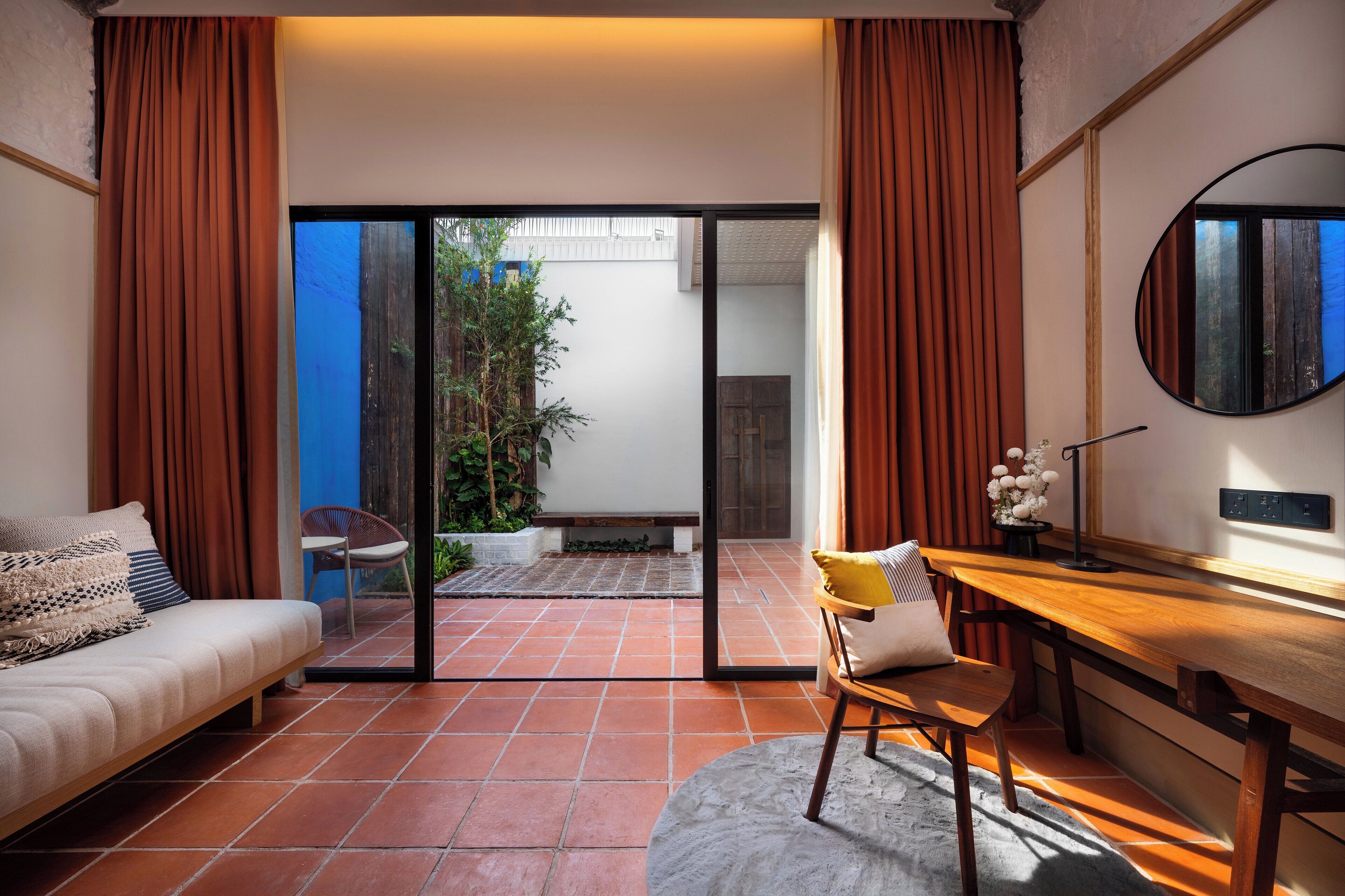 Free minibar items, in-room safe, desk, laptop workspace