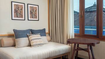 Terrace Suites | Free minibar items, in-room safe, desk, laptop workspace