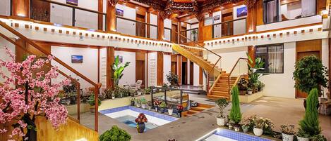 Outdoor banquet area