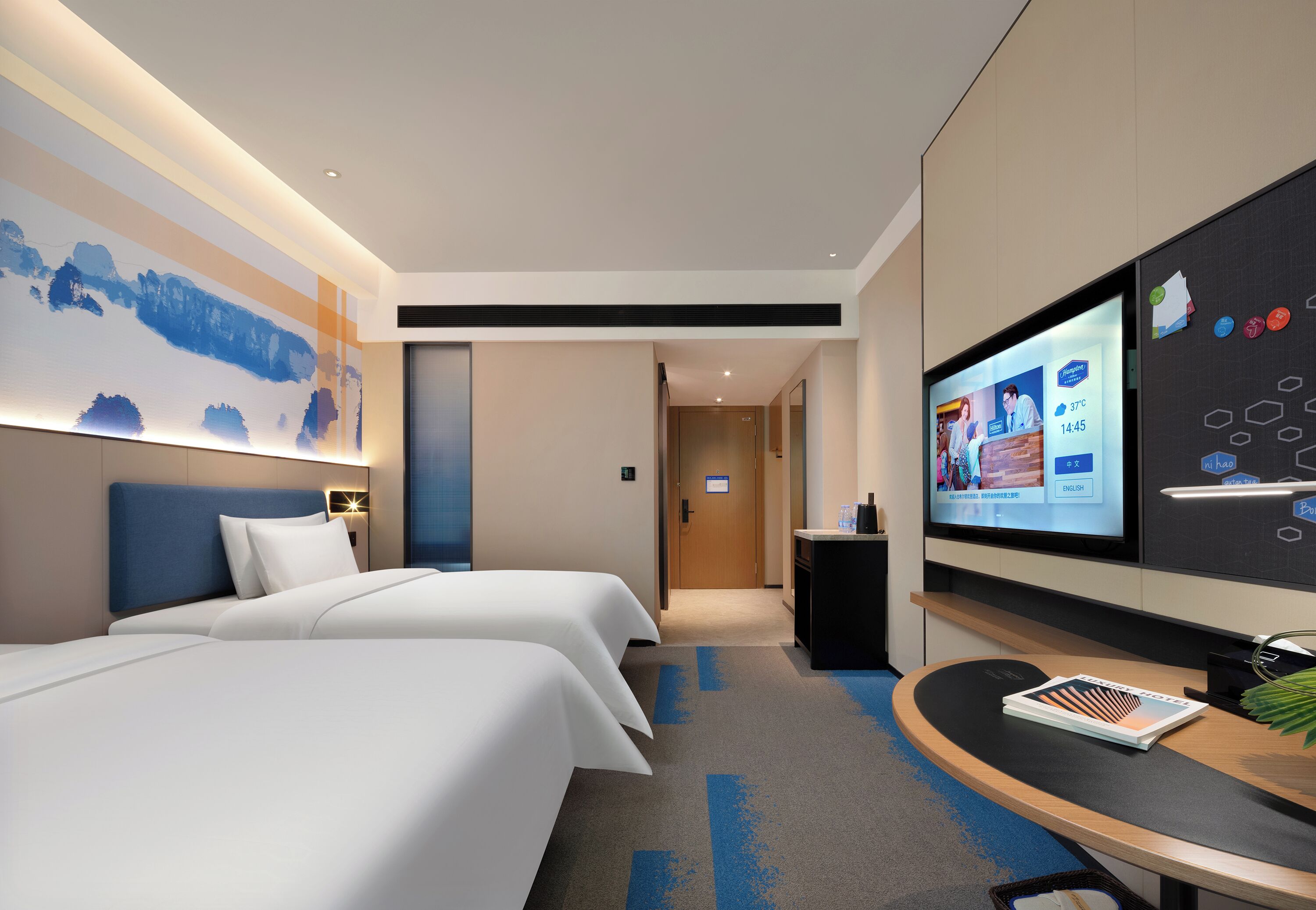 Habitació doble superior, vistes a la muntanya | Escriptori, espai de treball apte per a portàtils i cortines opaques 